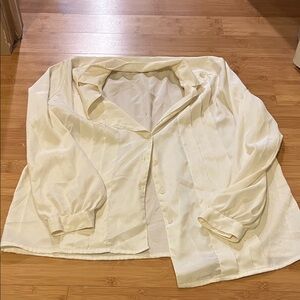Elegant Cream Button-Up Blouse
